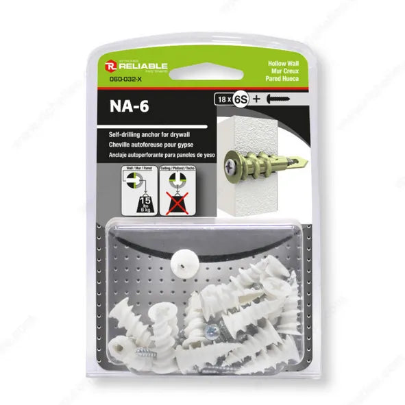 Reliable - Nylon Self-Drilling Anchor for Drywall - #6 Reliable  art-noise.myshopify.com reliable-nylon-self-drilling-anchor-for-drywall-6-2
