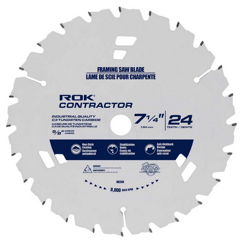 ROK - 7-1/4" X 24T ANTI-STICK SAW BLADE