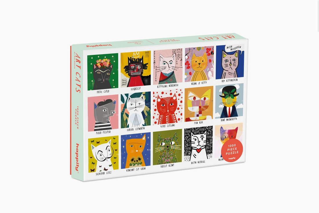 Art Cats By Nia Gould - 1000pc Puzzle Happily Puzzles product_type art-noise.myshopify.com art-cats-by-nia-gould-1000pc-puzzle