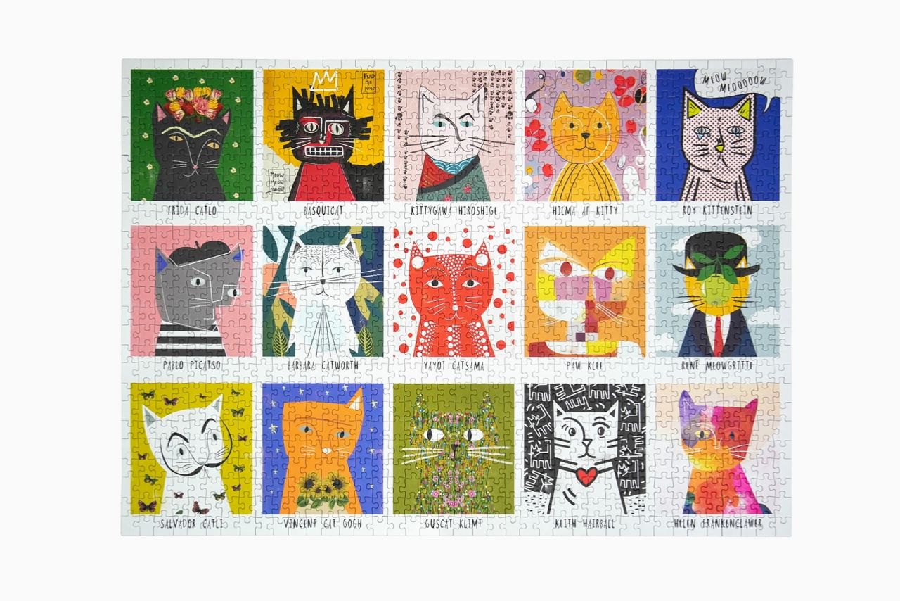 Art Cats By Nia Gould - 1000pc Puzzle Happily Puzzles product_type art-noise.myshopify.com art-cats-by-nia-gould-1000pc-puzzle