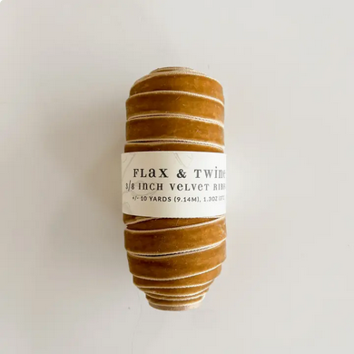 Flax & Twine Velvet Ribbon - 10yds