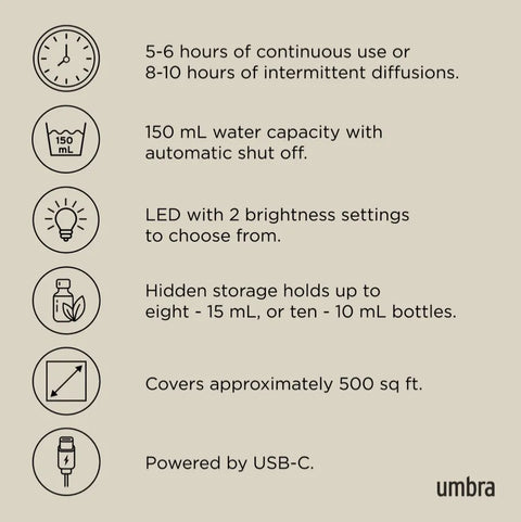 Casita Essential Oil Diffuser Umbra product_type art-noise.myshopify.com casita-essential-oil-diffuser Casita Essential Oil Diffuser Umbra  art-noise.myshopify.com casita-essential-oil-diffuser