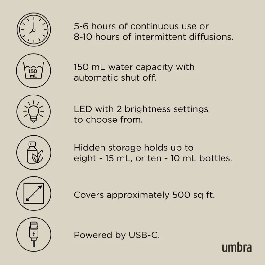 Casita Essential Oil Diffuser Umbra product_type art-noise.myshopify.com casita-essential-oil-diffuser Casita Essential Oil Diffuser Umbra  art-noise.myshopify.com casita-essential-oil-diffuser