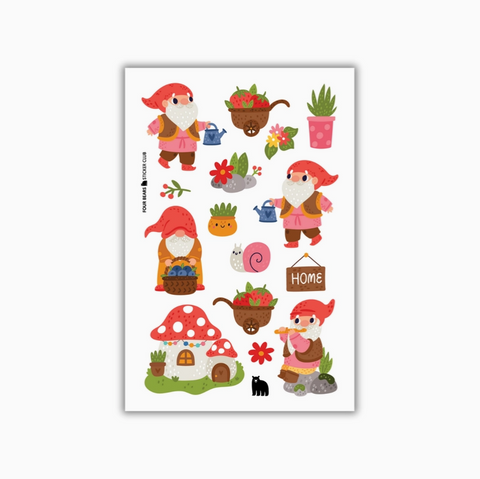 Four Bears Sticker Club - Garden Gnomes