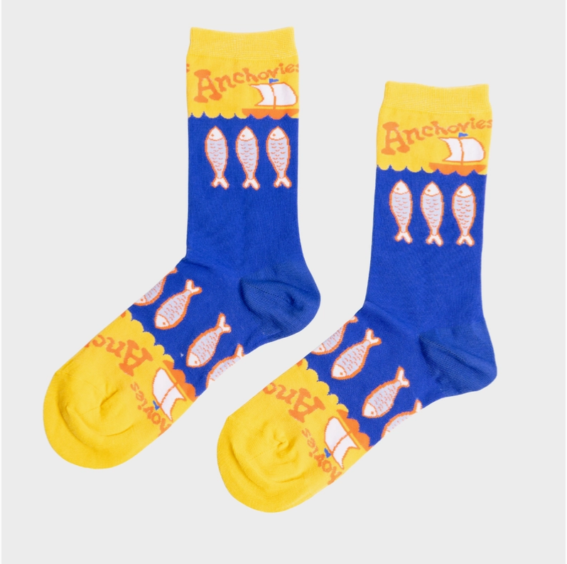 Yellow Owl Workshop - Anchovies Crew Socks