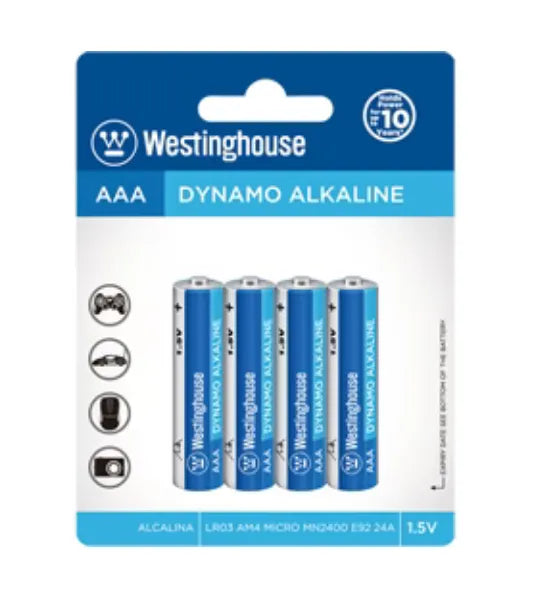 AAA Dynamo Alkaline Blister Pack of 4 (Copy) Westinghouse Battery product_type art-noise.myshopify.com aaa-dynamo-alkaline-blister-pack-of-4-copy AAA Dynamo Alkaline Blister Pack of 4 (Copy) Westinghouse Battery  art-noise.myshopify.com aaa-dynamo-alkaline-blister-pack-of-4-copy