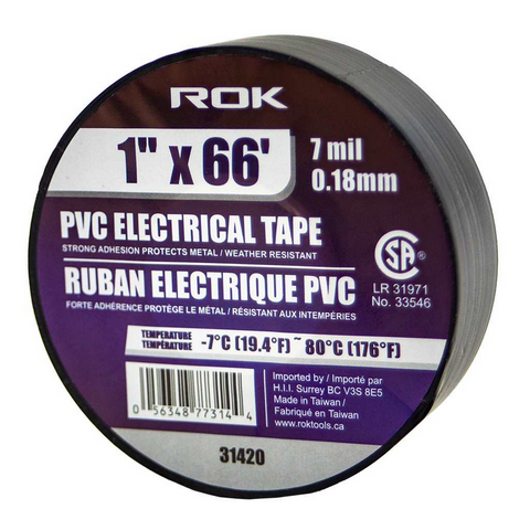 ROK - 1" PVC TAPE-BLACK