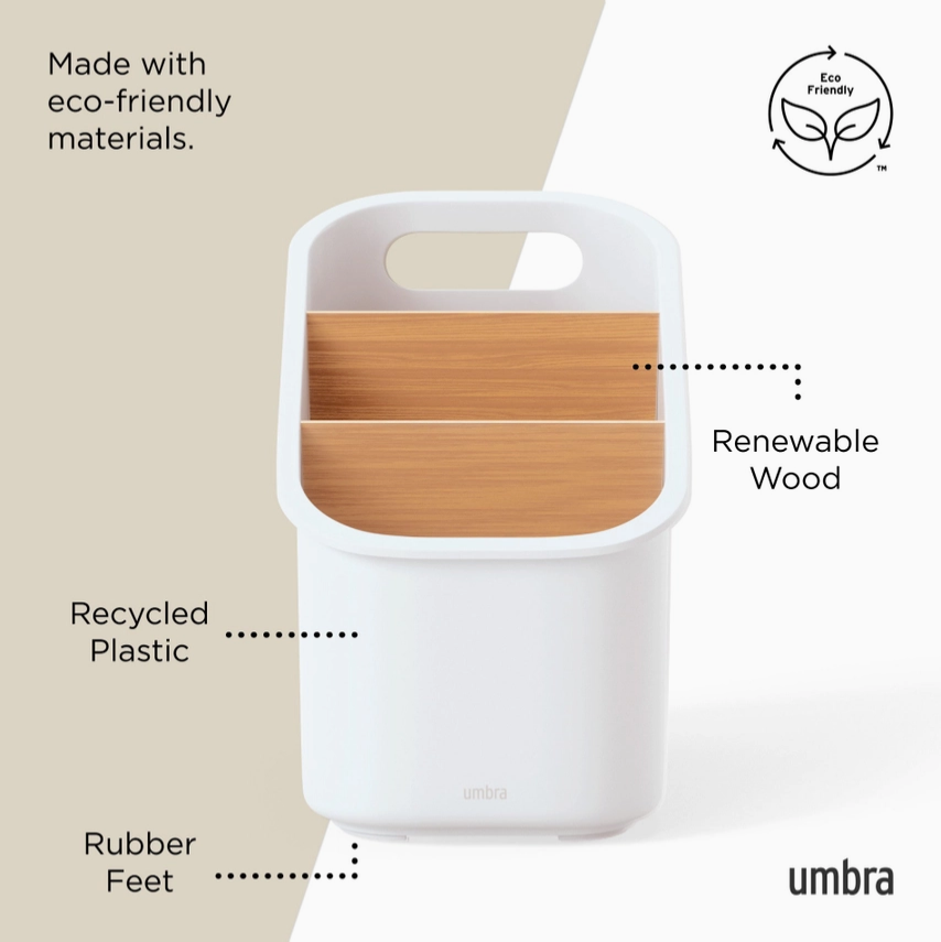 Bellwood Utensil Holder - White/Natural