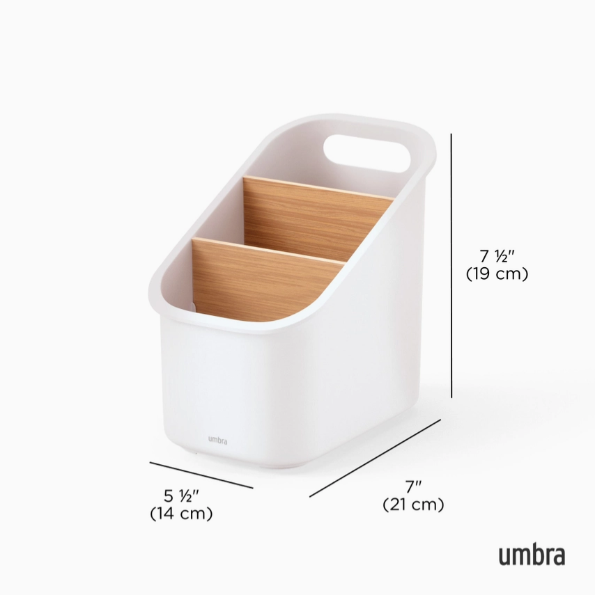 Bellwood Utensil Holder - White/Natural