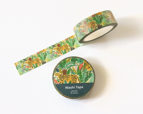Cheetah Washi Tape RippleSplashStudio Washi Tape art-noise.myshopify.com cheetah-washi-tape