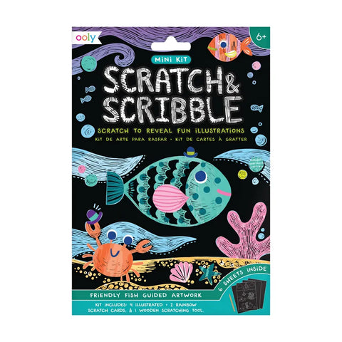  OOLY Mini Scratch & Scribble Art Kit: Friendly Fish OOLY Art & Craft Kits art-noise.myshopify.com ooly-mini-scratch-scribble-art-kit-friendly-fish