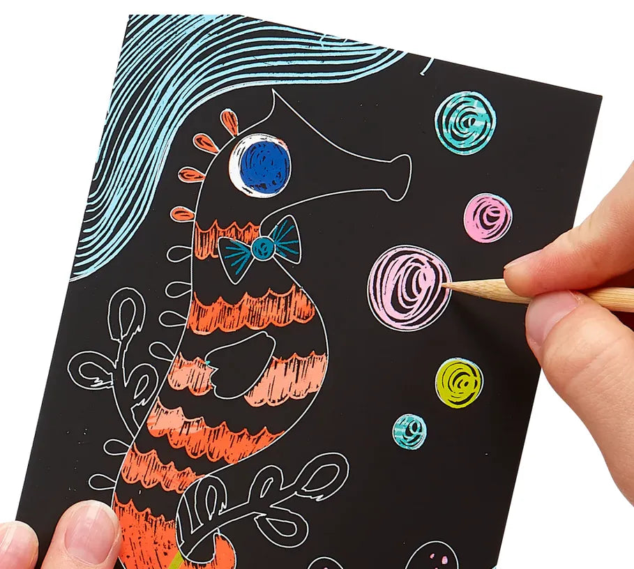  OOLY Mini Scratch & Scribble Art Kit: Friendly Fish OOLY Art & Craft Kits art-noise.myshopify.com ooly-mini-scratch-scribble-art-kit-friendly-fish