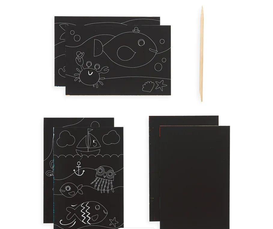  OOLY Mini Scratch & Scribble Art Kit: Friendly Fish OOLY Art & Craft Kits art-noise.myshopify.com ooly-mini-scratch-scribble-art-kit-friendly-fish