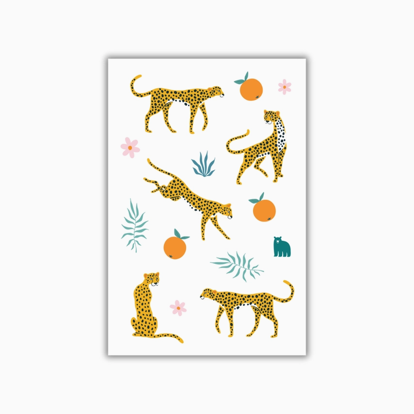 Four Bears Sticker Club - Puffy Leopards