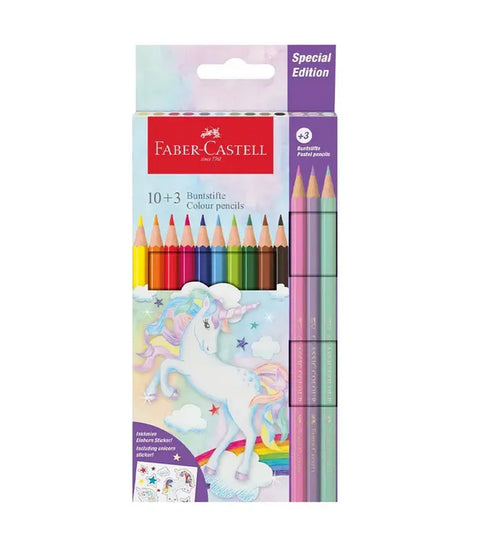  Faber-Castell COLOR GRIP PENCILS UNICORN/10+3 SPARKLE PASTEL Faber-Castell Coloured Pencils art-noise.myshopify.com faber-castell-color-grip-pencils-unicorn-10-3-sparkle-pastel