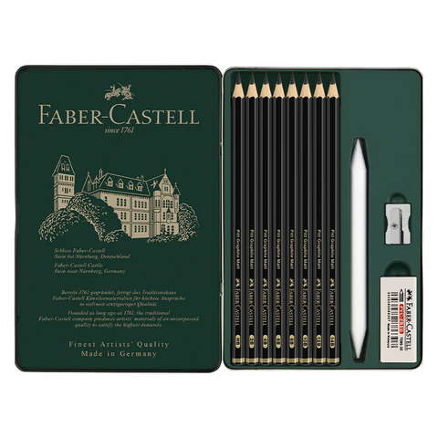 Faber-Castell PITT GRAPHITE MATT TIN OF 11