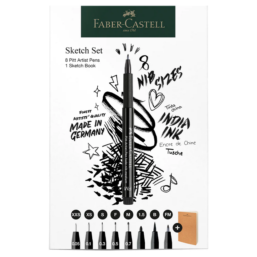 Faber-Castell - Pitt Artist Pen Set +Sketchbook