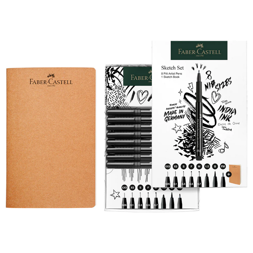 Faber-Castell - Pitt Artist Pen Set +Sketchbook