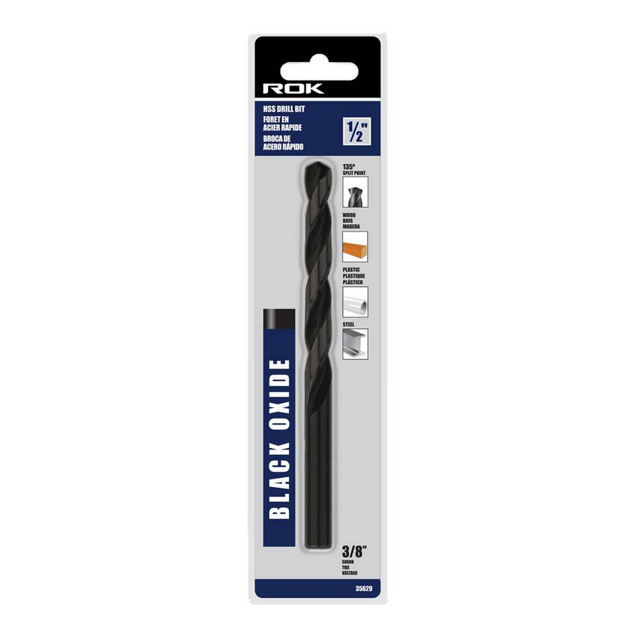 ROK - DRILL BIT HSS 1/2" REDUCED SHANK