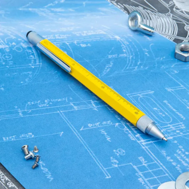 Yellow pen on a blueprint with screws and nuts Monteverde Tool Ballpoint Pen Monteverde Ballpoint Pen art-noise.myshopify.com monteverde-tool-ballpoint-pen Monteverde Tool Ballpoint Pen Monteverde Ballpoint Pen art-noise.myshopify.com monteverde-tool-ballpoint-pen