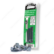 Reliable - Hex Bolt with Nut and Washer - Grade 2 - Zinc - 5/16 in - 2 1/2 in