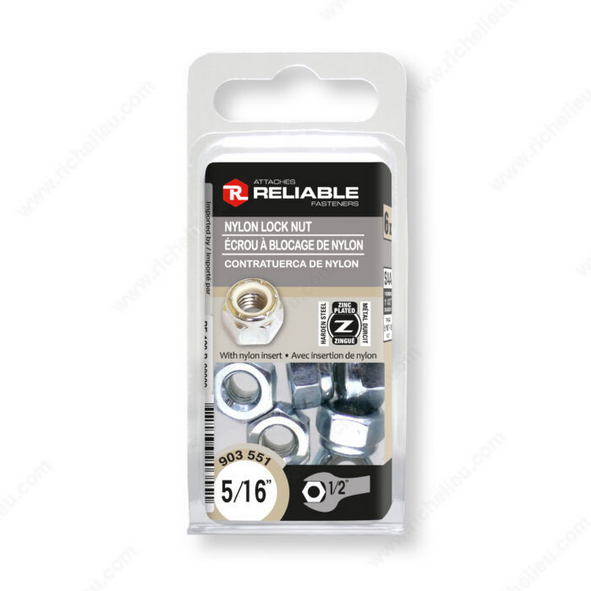 Reliable - Hex Lock Nut with Nylon Insert - 5/16 in Reliable Hex Nut art-noise.myshopify.com reliable-hex-lock-nut-with-nylon-insert-5-16-in