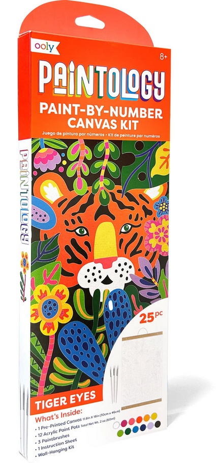 OOLY Paintology: Paint-By-Number Canvas Kit- Tiger Eye