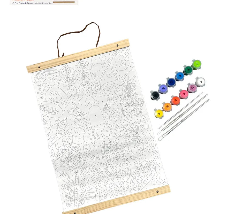  OOLY Paintology: Paint-By-Number Canvas Kit- Tiger Eye OOLY Paint by Numbers art-noise.myshopify.com ooly-paintology-paint-by-number-canvas-kit-tiger-eye