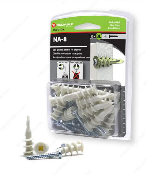  Reliable - Nylon Self-Drilling Anchor for Drywall - #8 Reliable  art-noise.myshopify.com reliable-nylon-self-drilling-anchor-for-drywall-8-2