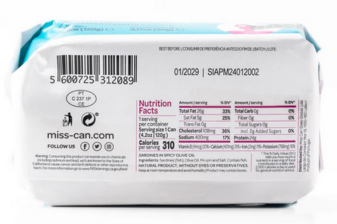 Miss Can Sardines in Spicy Olive Oil