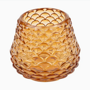 Amber Glass Pine Cone Tealight Holder Silver Tree Home & Holiday Tealight Holder art-noise.myshopify.com amber-glass-pine-cone-tealight-holder