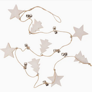 Wooden Star and Tree Garland