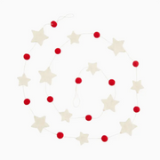 Felted Garland - Stars and Pompoms Silver Tree Home & Holiday product_type art-noise.myshopify.com felted-garland-stars-and-pompoms