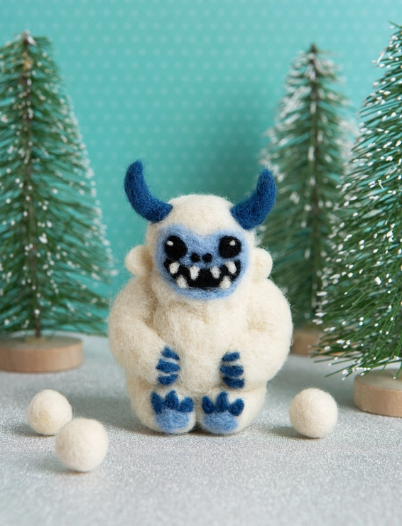 Hawthorn Handmade - Yeti Mini Needle Felting Kit Hawthorn Handmade Needlecraft Kits art-noise.myshopify.com hawthorn-handmade-yeti-mini-needle-felting-kit