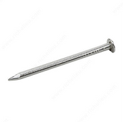 Metal nail on a white background