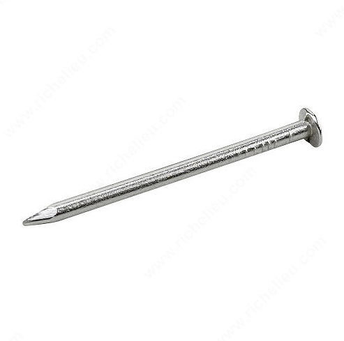 Metal nail on a white background