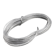 Coiled piece of wire on a white background
