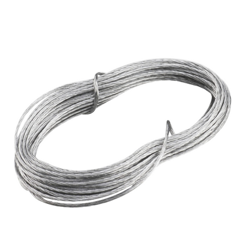 Coiled piece of wire on a white background