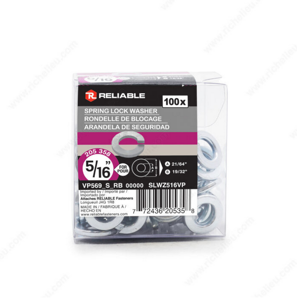 Reliable - Spring Lock Washer - Zinc  - 5/16 in