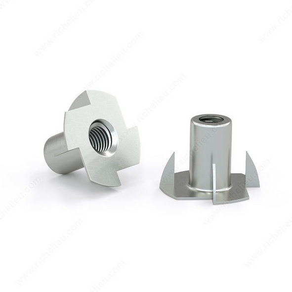 T-nut with Four Prongs - Zinc  - 5/16 in