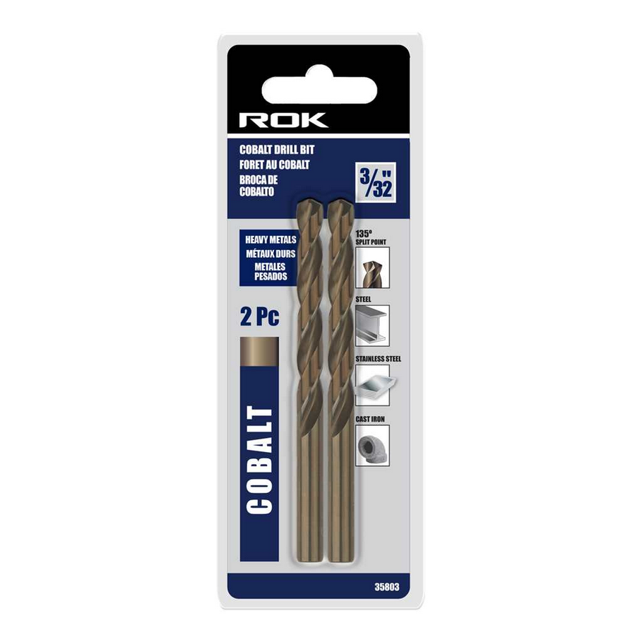 ROK - DRILL BIT COBALT 3/32" 2 PC