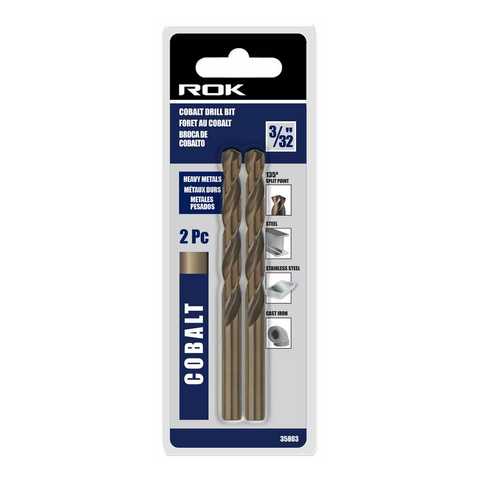 ROK - DRILL BIT COBALT 3/32" 2 PC ROK product_type art-noise.myshopify.com rok-drill-bit-cobalt-3-32-2-pc