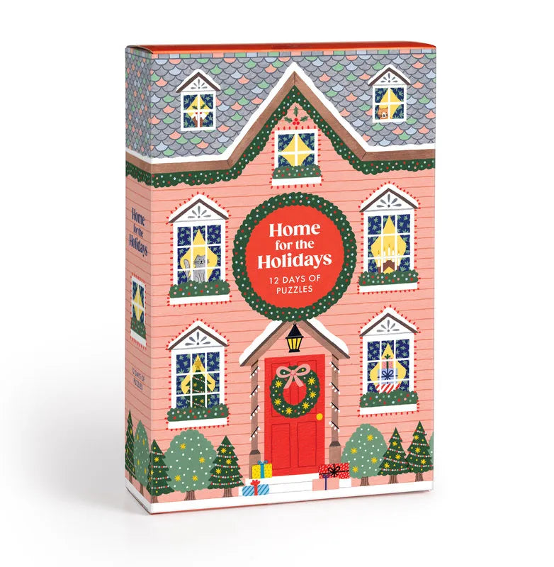  Home for the Holidays 500 Piece Advent Puzzle Calendar Galison Mudpuppy  art-noise.myshopify.com home-for-the-holidays-500-piece-advent-puzzle-calendar