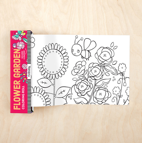 Flower Garden Mini Colouring Roll Galison Mudpuppy Colouring Books art-noise.myshopify.com flower-garden-mini-colouring-roll