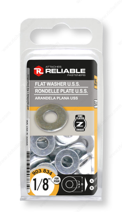 Reliable - Flat Washer (USS) - Zinc - 1/8 in Reliable Flat Washer art-noise.myshopify.com reliable-flat-washer-uss-zinc-1-8-in-2