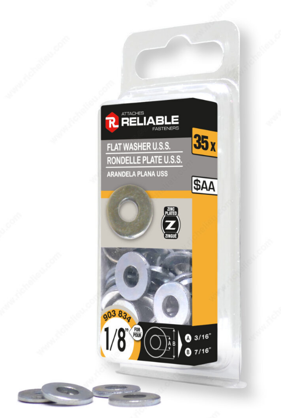 Reliable - Flat Washer (USS) - Zinc - 1/8 in