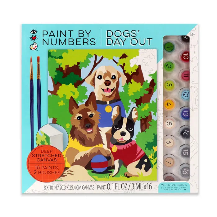 Dogs' Day Out Paint by Numbers Bright Stripes Paint by Numbers art-noise.myshopify.com dogs-day-out-paint-by-numbers