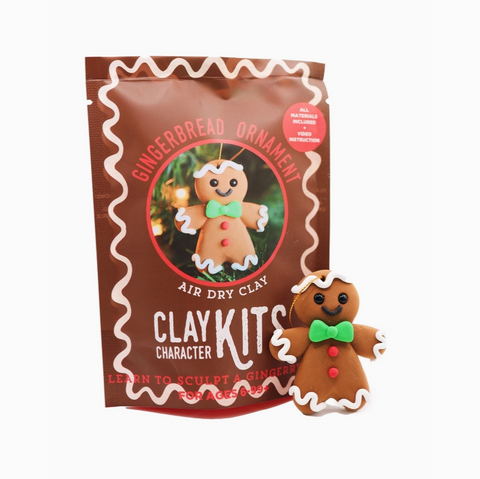 Gingerbread Ornament Air Dry Clay Kit