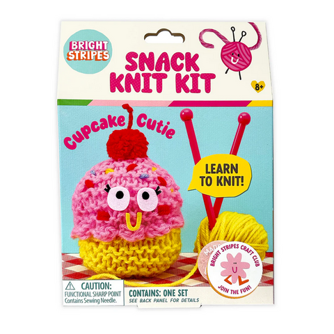 Bright Stripes Snack Knit Kit - Cupcake Cutie