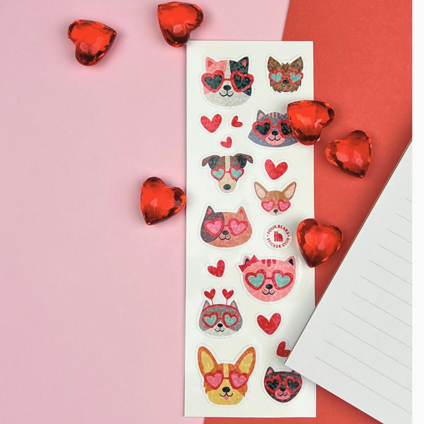 Four Bears Sticker Club - Pawsitively in Love
